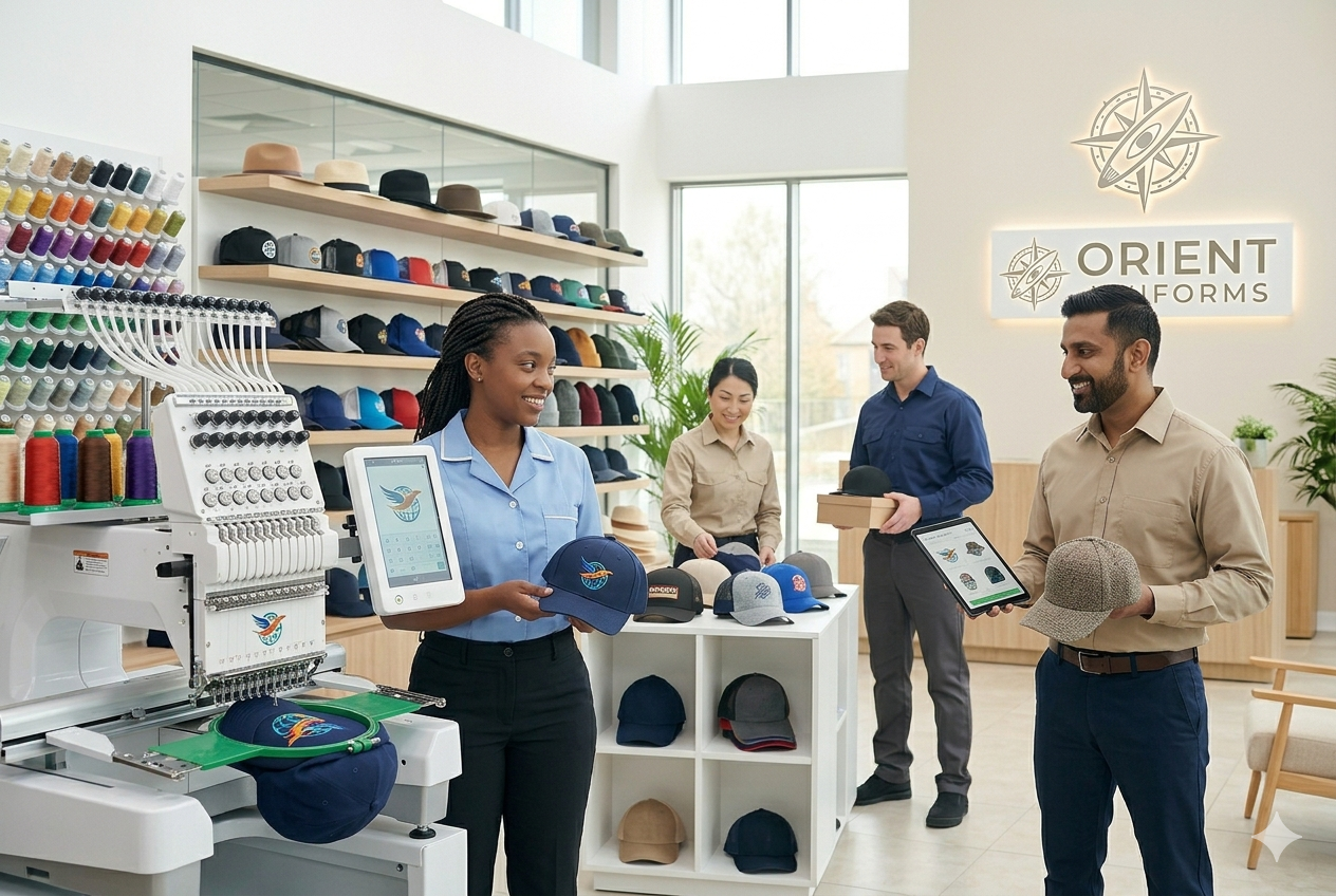 Custom cap and hat stitching Dubai